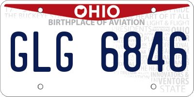 OH license plate GLG6846