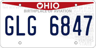 OH license plate GLG6847