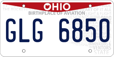 OH license plate GLG6850