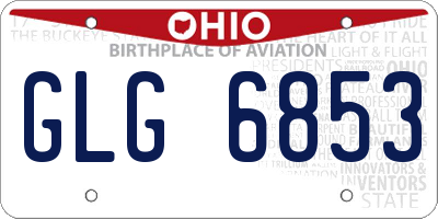 OH license plate GLG6853