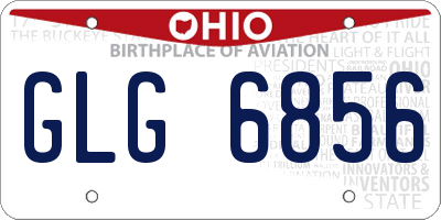 OH license plate GLG6856