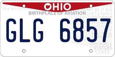 OH license plate GLG6857