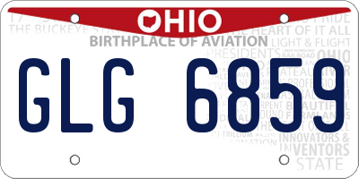 OH license plate GLG6859