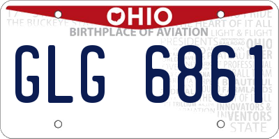 OH license plate GLG6861