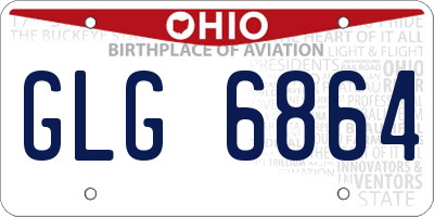 OH license plate GLG6864