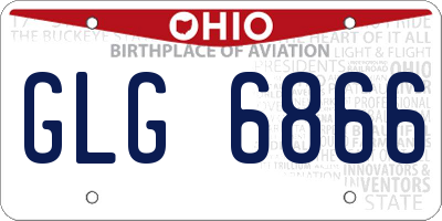 OH license plate GLG6866