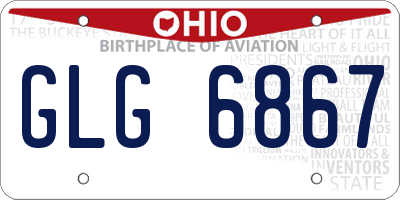 OH license plate GLG6867