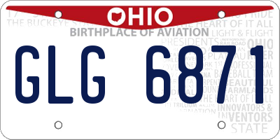 OH license plate GLG6871