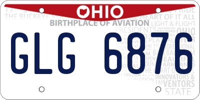 OH license plate GLG6876