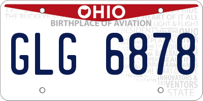 OH license plate GLG6878