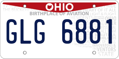 OH license plate GLG6881