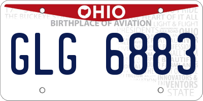OH license plate GLG6883