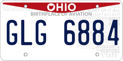OH license plate GLG6884