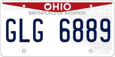 OH license plate GLG6889
