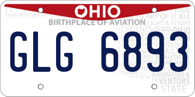 OH license plate GLG6893