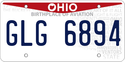 OH license plate GLG6894