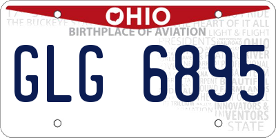 OH license plate GLG6895