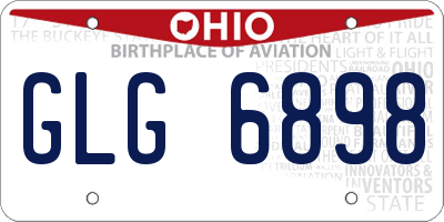OH license plate GLG6898