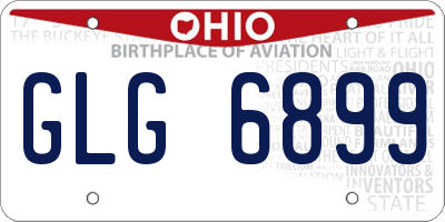 OH license plate GLG6899