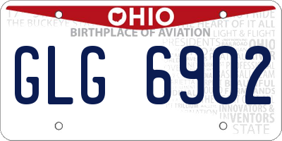 OH license plate GLG6902