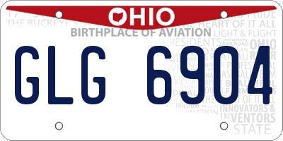 OH license plate GLG6904