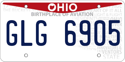 OH license plate GLG6905