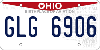OH license plate GLG6906