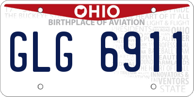 OH license plate GLG6911