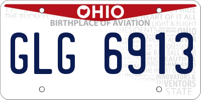 OH license plate GLG6913