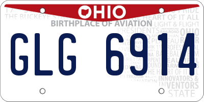 OH license plate GLG6914