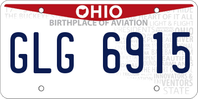 OH license plate GLG6915
