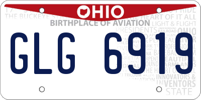 OH license plate GLG6919