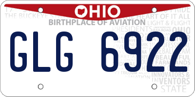 OH license plate GLG6922