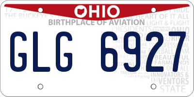 OH license plate GLG6927