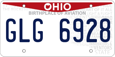 OH license plate GLG6928