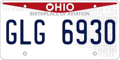 OH license plate GLG6930