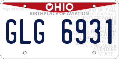 OH license plate GLG6931