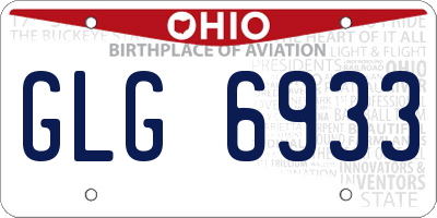 OH license plate GLG6933