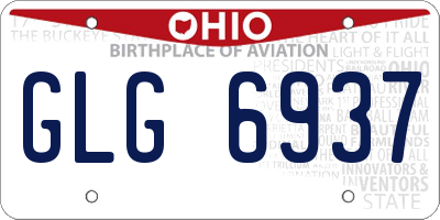 OH license plate GLG6937