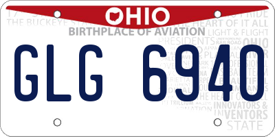 OH license plate GLG6940