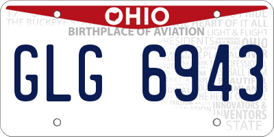 OH license plate GLG6943