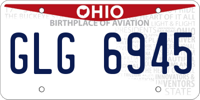 OH license plate GLG6945