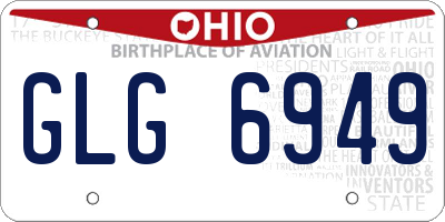 OH license plate GLG6949