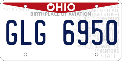 OH license plate GLG6950