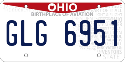 OH license plate GLG6951
