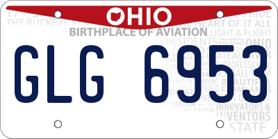 OH license plate GLG6953