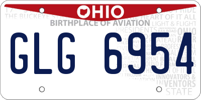 OH license plate GLG6954