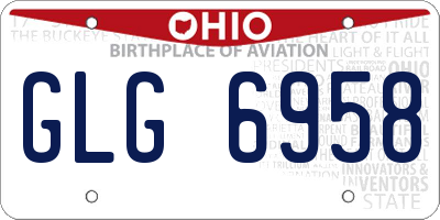 OH license plate GLG6958