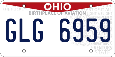 OH license plate GLG6959