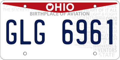 OH license plate GLG6961